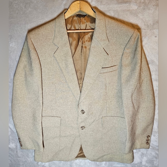 Levi's Vintage Action Suit 2 Button Jacket 42R Beige Wool‎ - Picture 1 of 11
